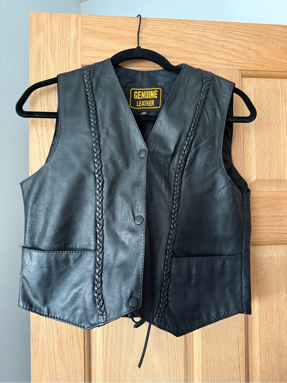 Black Leather Vest